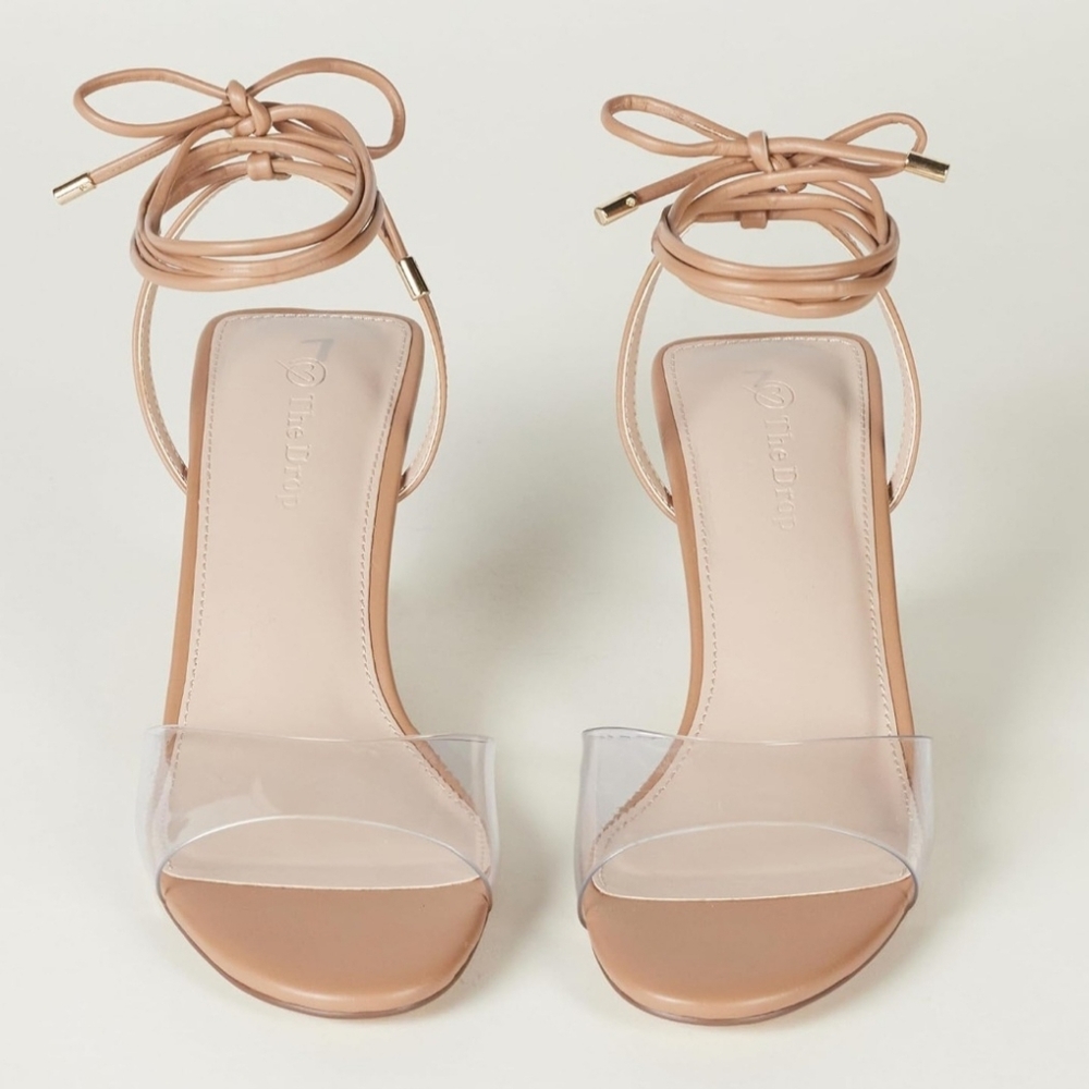 NWT The Drop Women's Phoenix Lace Up Sculpted Heeled Sandal